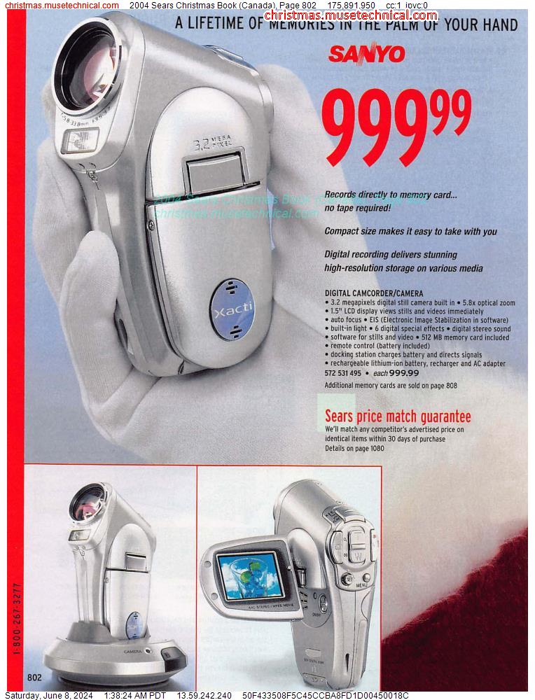 2004 Sears Christmas Book (Canada), Page 802