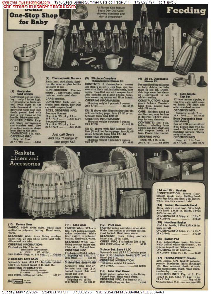 1976 Sears Spring Summer Catalog, Page 344