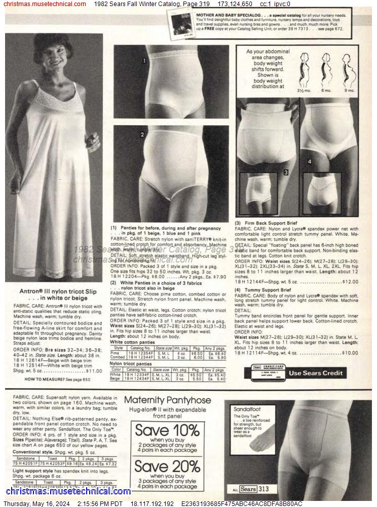 1982 Sears Fall Winter Catalog, Page 319
