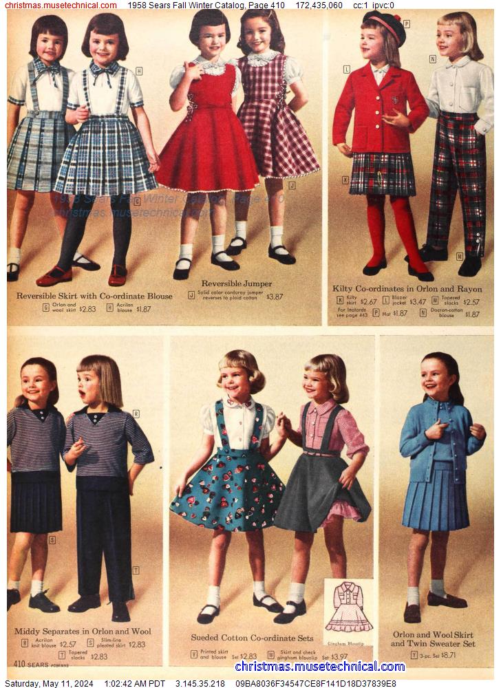 1958 Sears Fall Winter Catalog, Page 410 - Catalogs & Wishbooks