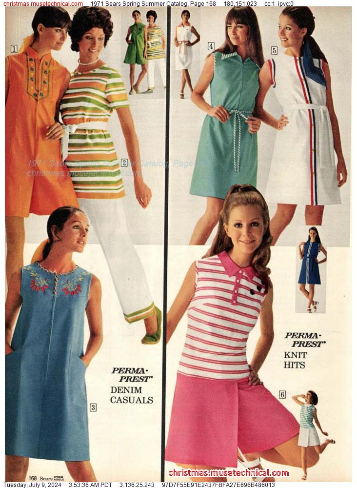 1971 Sears Spring Summer Catalog, Page 168