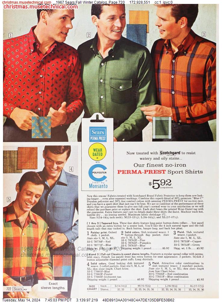 1967 Sears Fall Winter Catalog, Page 720