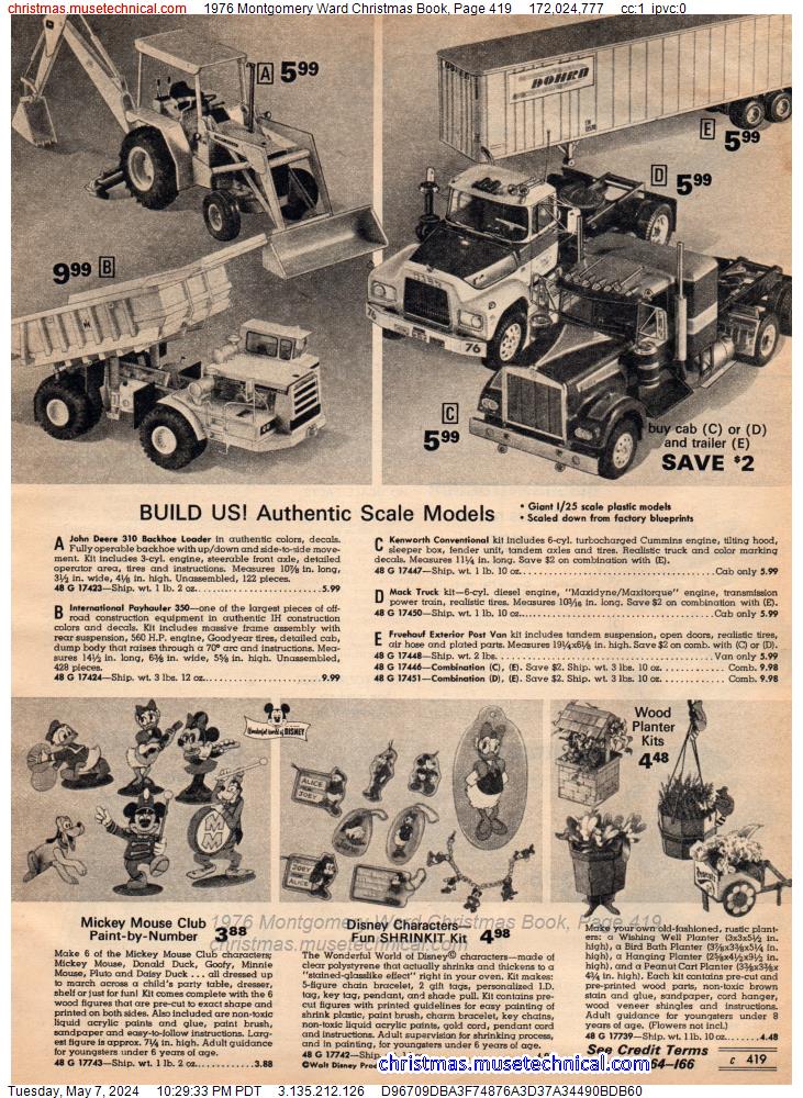 1976 Montgomery Ward Christmas Book, Page 419