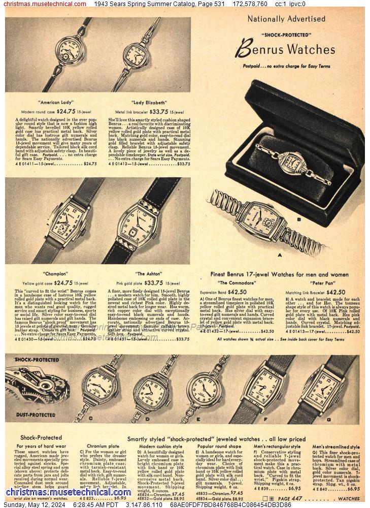 1943 Sears Spring Summer Catalog, Page 531