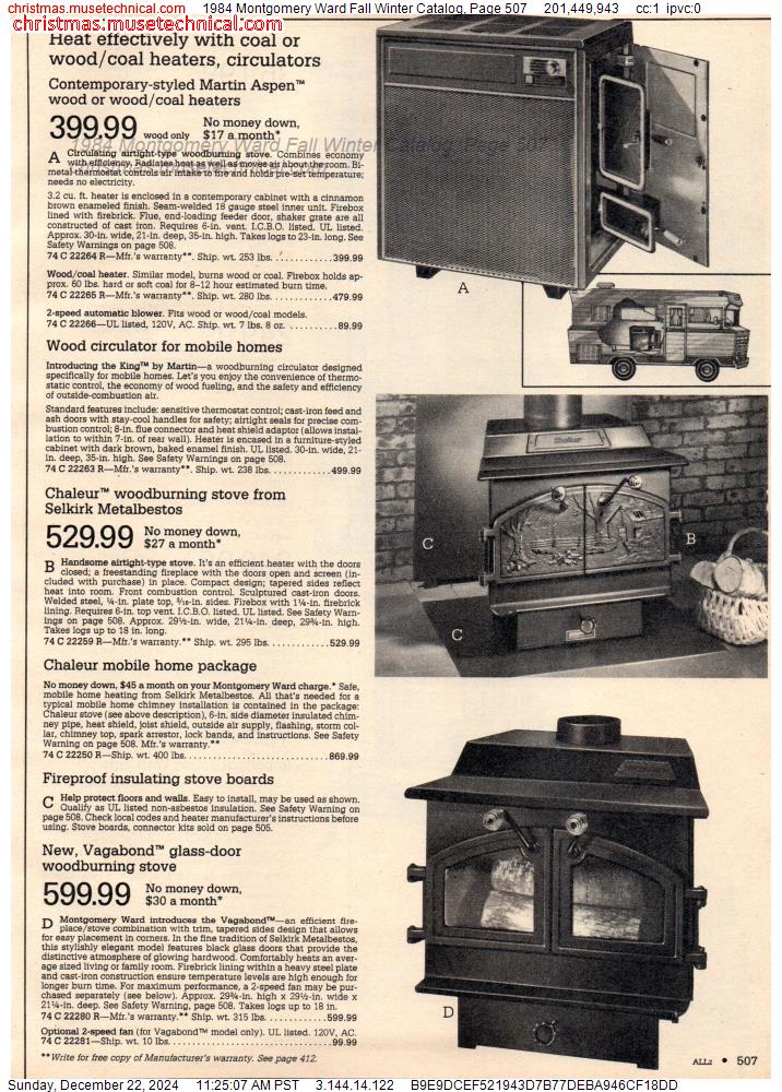 1984 Montgomery Ward Fall Winter Catalog, Page 507