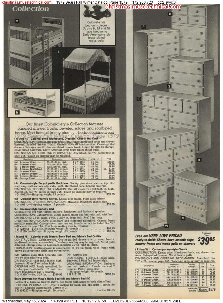 1979 Sears Fall Winter Catalog, Page 1579