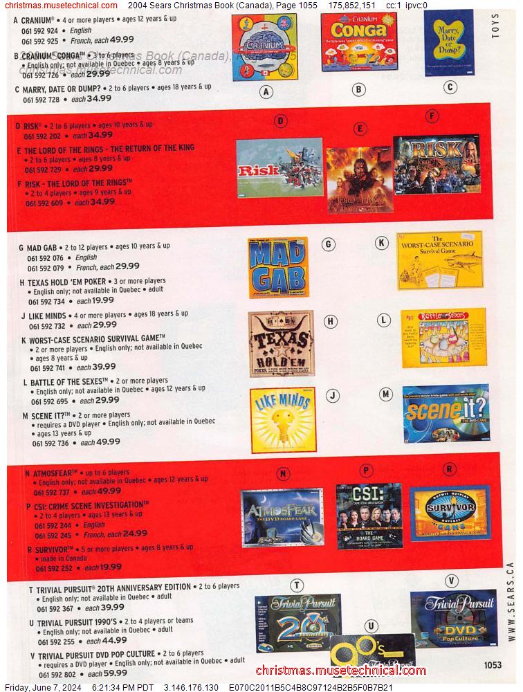 2004 Sears Christmas Book (Canada), Page 1055