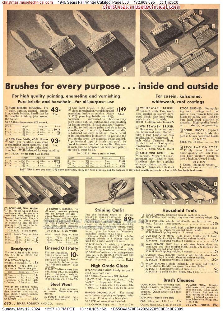 1945 Sears Fall Winter Catalog, Page 550