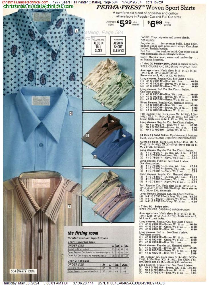 1977 Sears Fall Winter Catalog, Page 584
