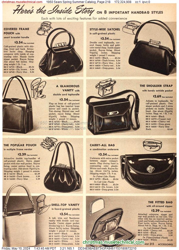 1950 Sears Spring Summer Catalog, Page 218 - Catalogs & Wishbooks