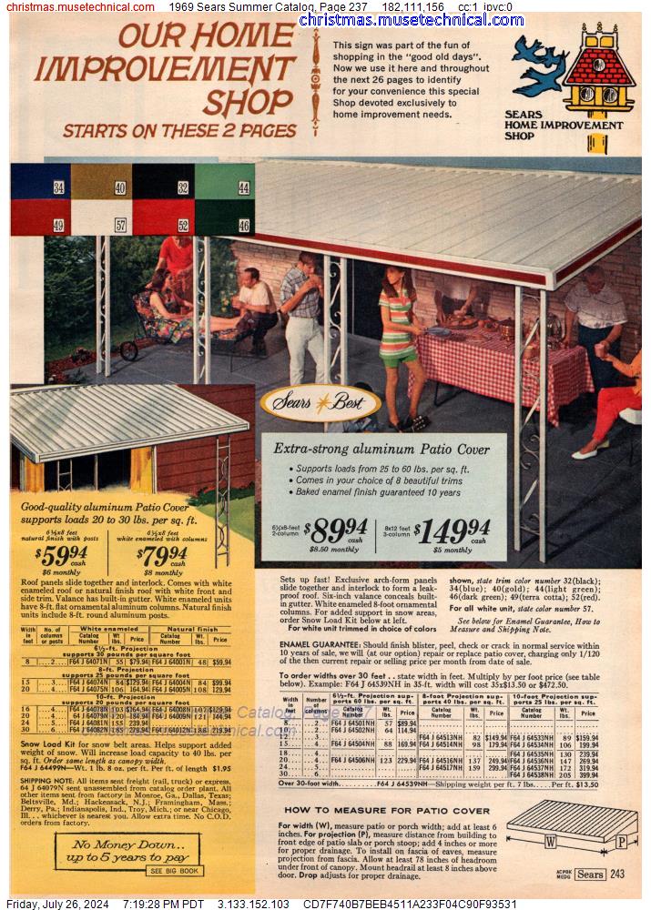1969 Sears Summer Catalog, Page 237