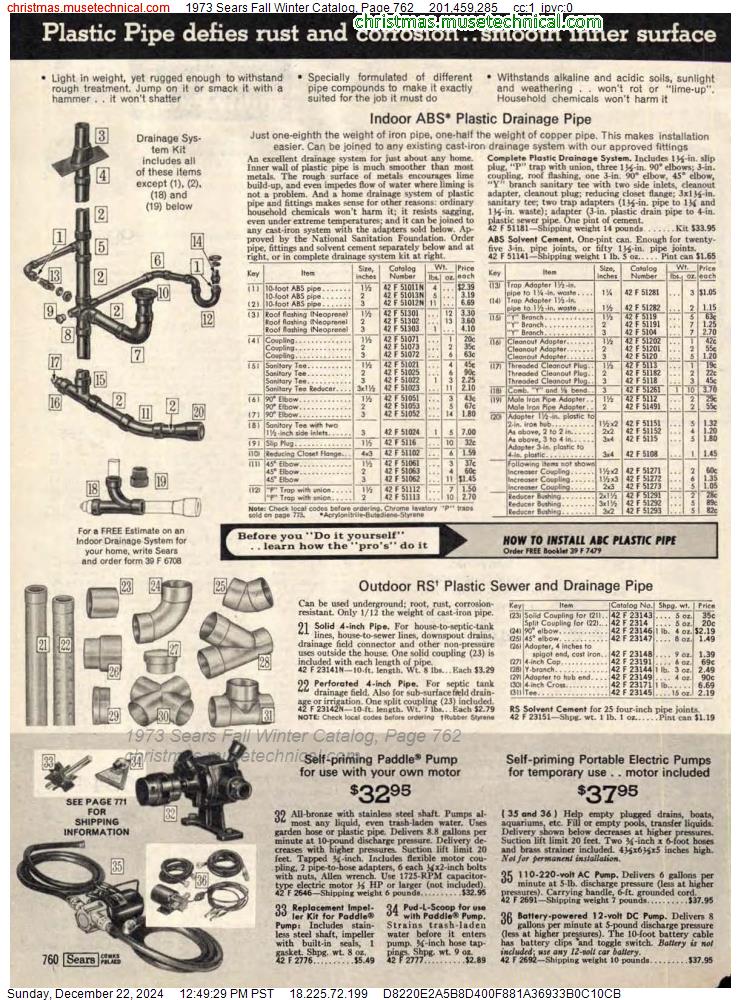 1973 Sears Fall Winter Catalog, Page 762