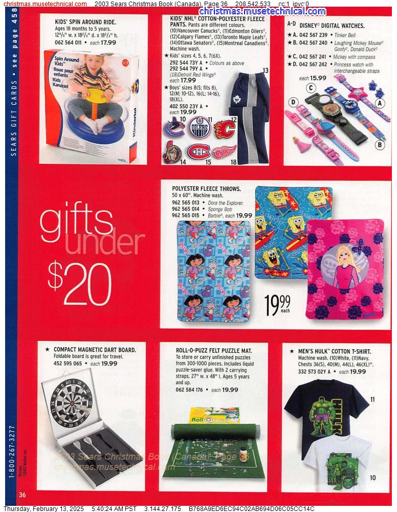 2003 Sears Christmas Book (Canada), Page 36