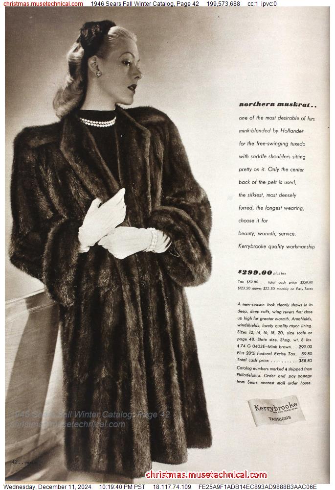 1946 Sears Fall Winter Catalog, Page 42