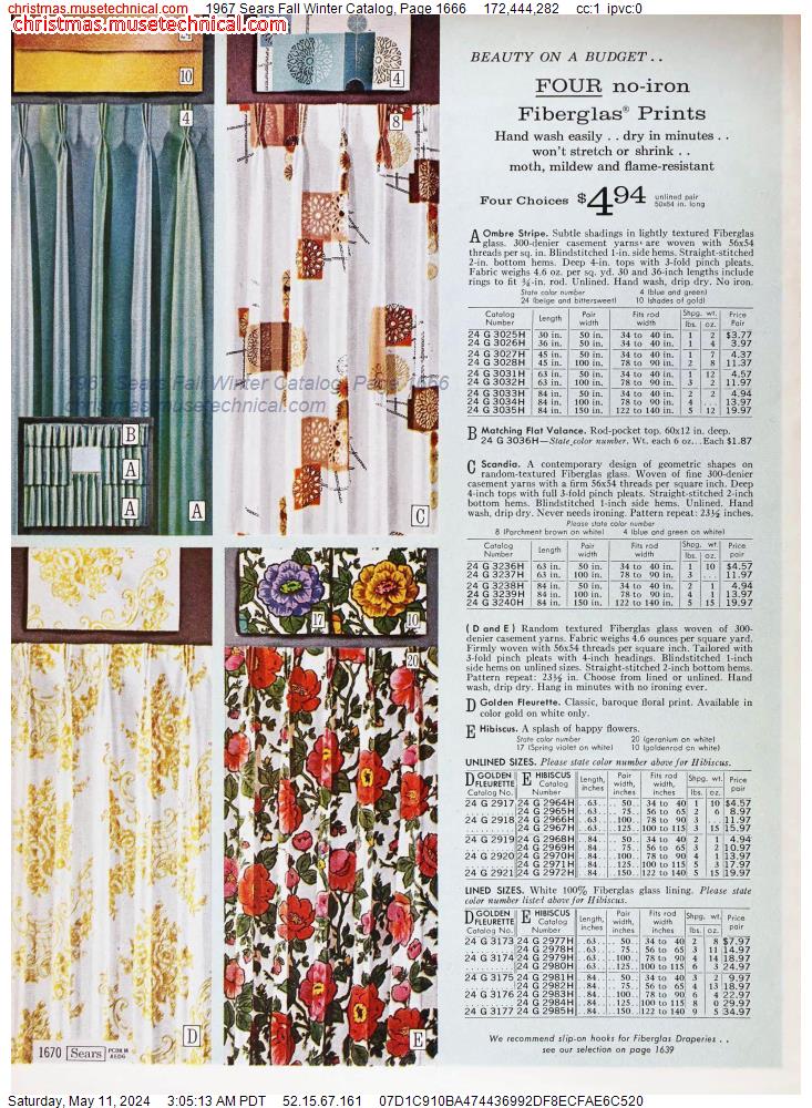 1967 Sears Fall Winter Catalog, Page 1666