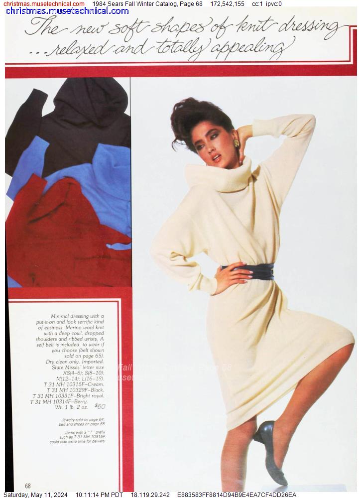 1984 Sears Fall Winter Catalog, Page 68