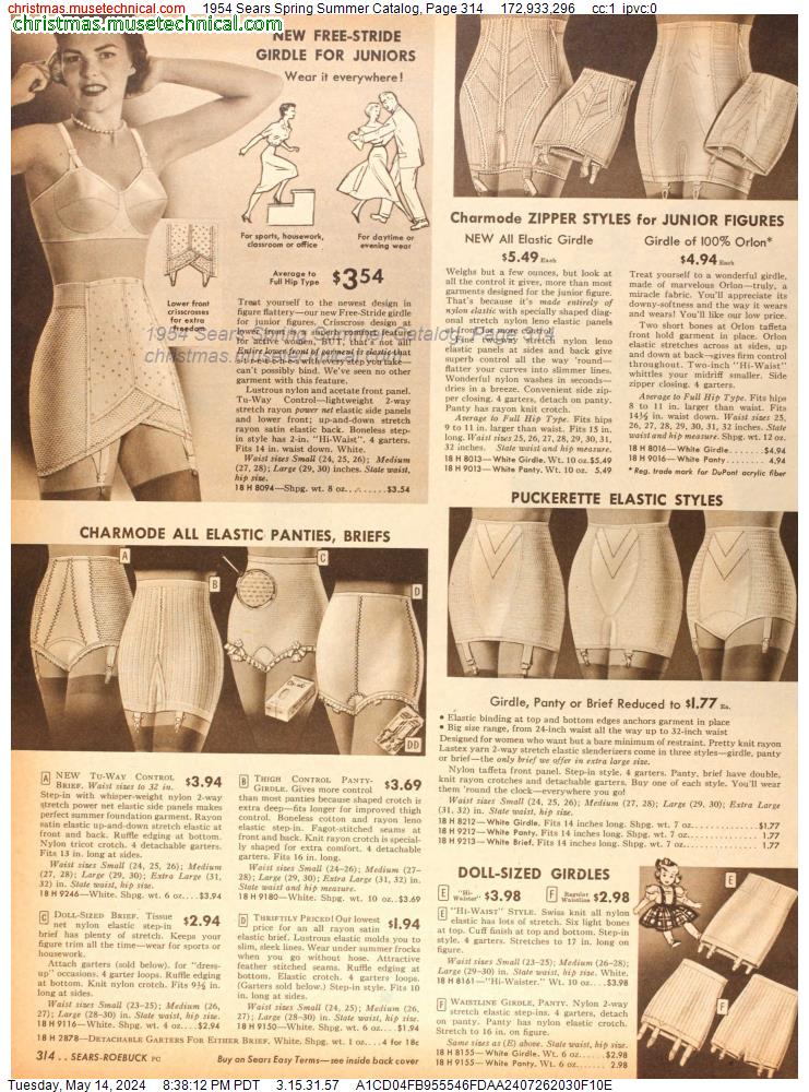 1954 Sears Spring Summer Catalog, Page 314