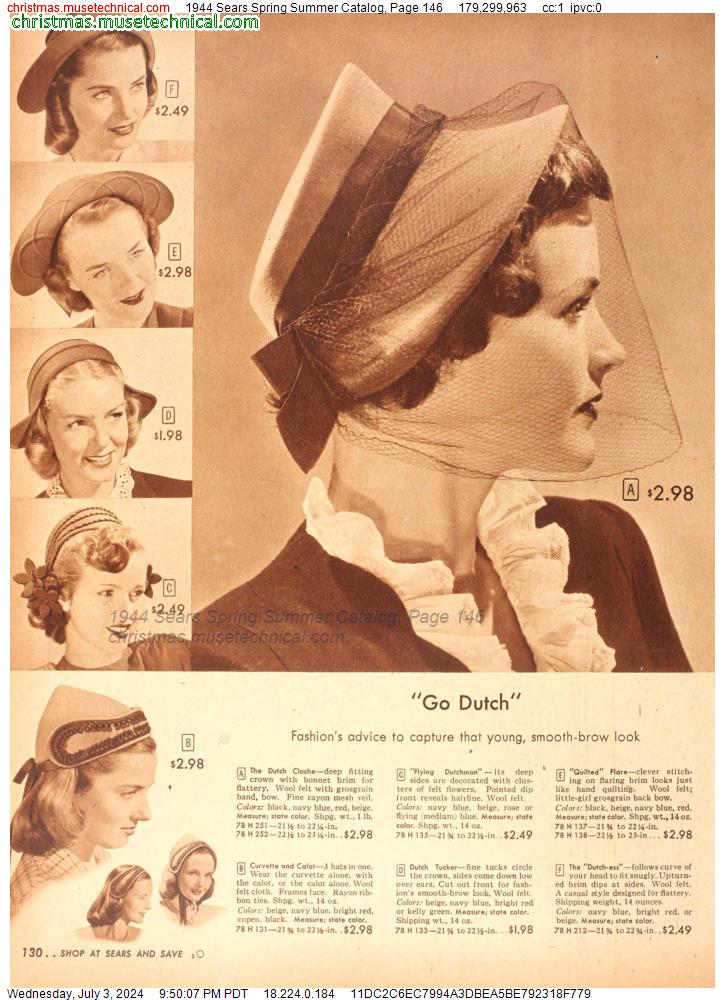1944 Sears Spring Summer Catalog, Page 146