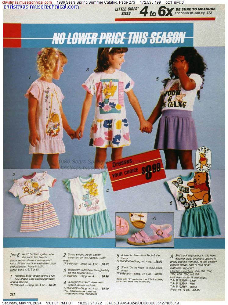 1986 Sears Spring Summer Catalog, Page 273