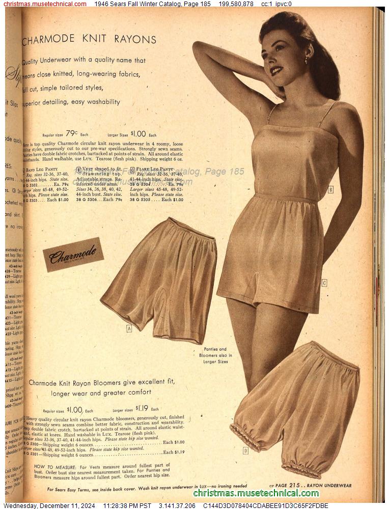 1946 Sears Fall Winter Catalog, Page 185