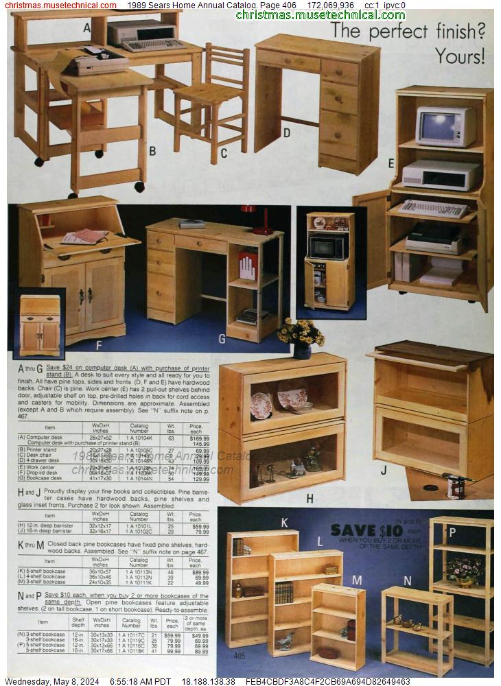 1989 Sears Home Annual Catalog, Page 406