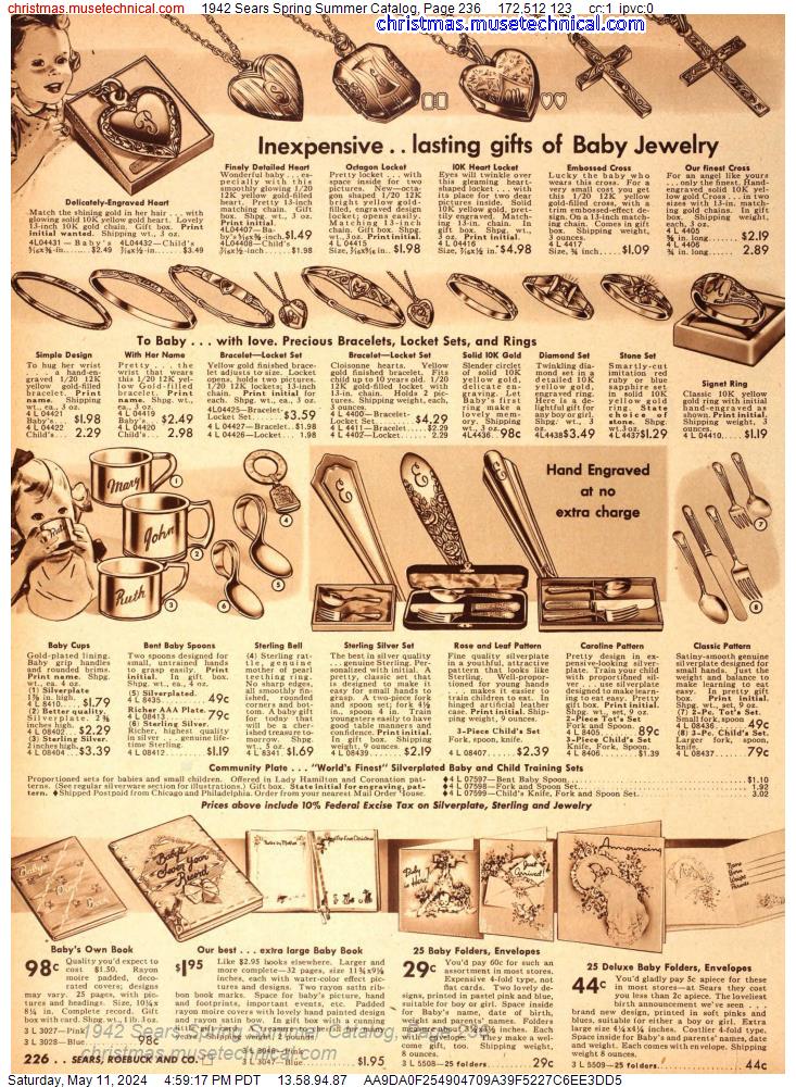 1942 Sears Spring Summer Catalog, Page 236