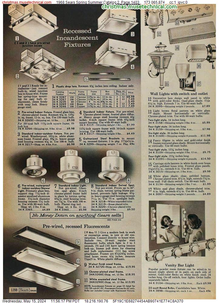 1968 Sears Spring Summer Catalog 2, Page 1403