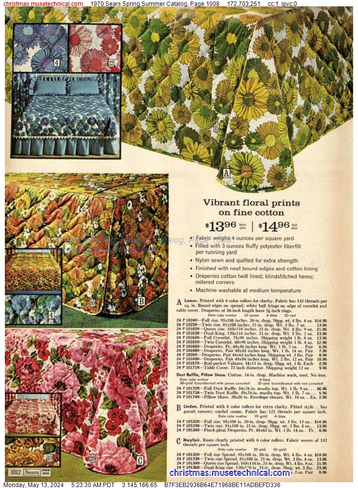1970 Sears Spring Summer Catalog, Page 1008