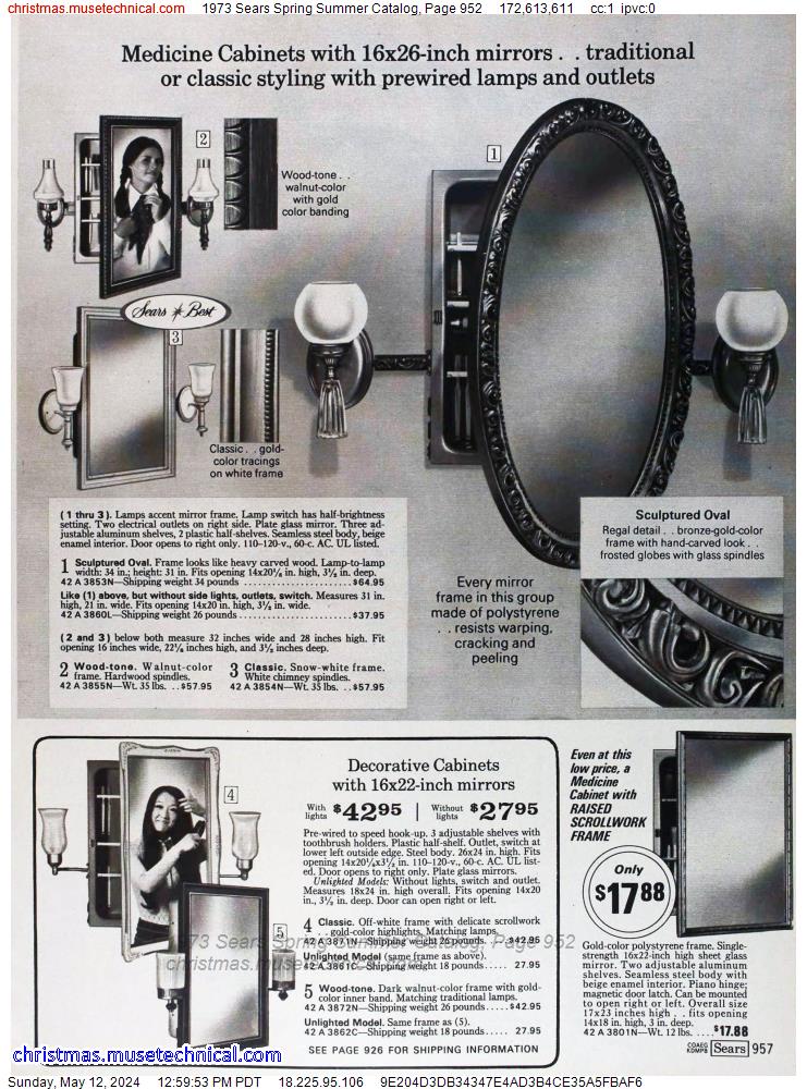 1973 Sears Spring Summer Catalog, Page 952