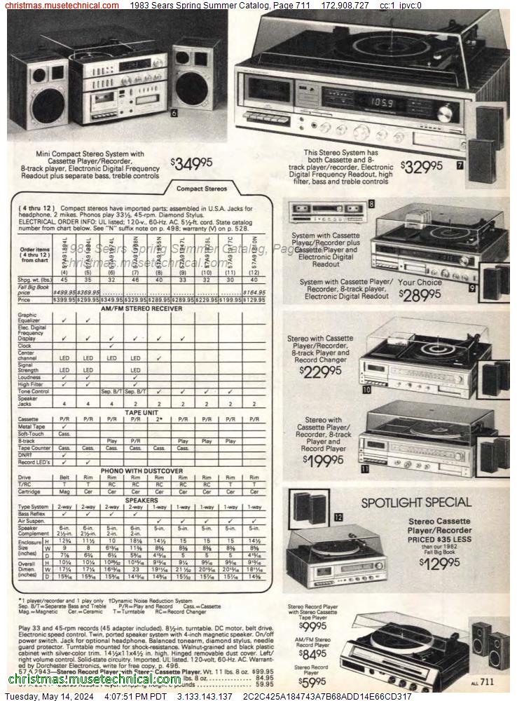 1983 Sears Spring Summer Catalog, Page 711