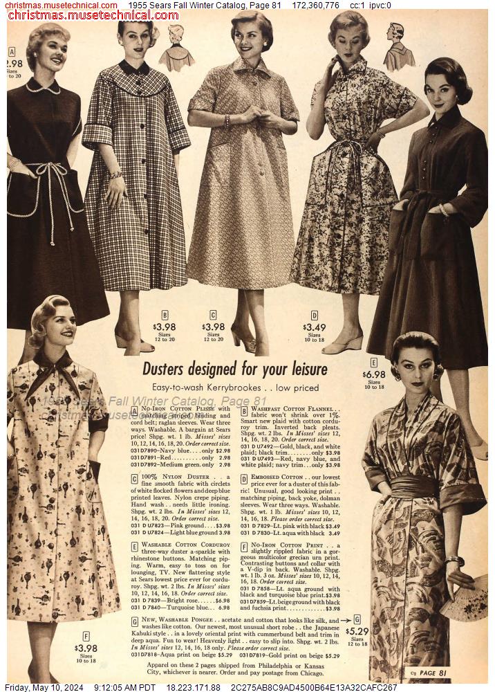1955 Sears Fall Winter Catalog, Page 81