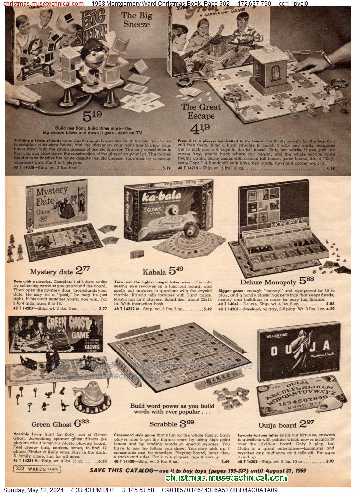 1968 Montgomery Ward Christmas Book, Page 302