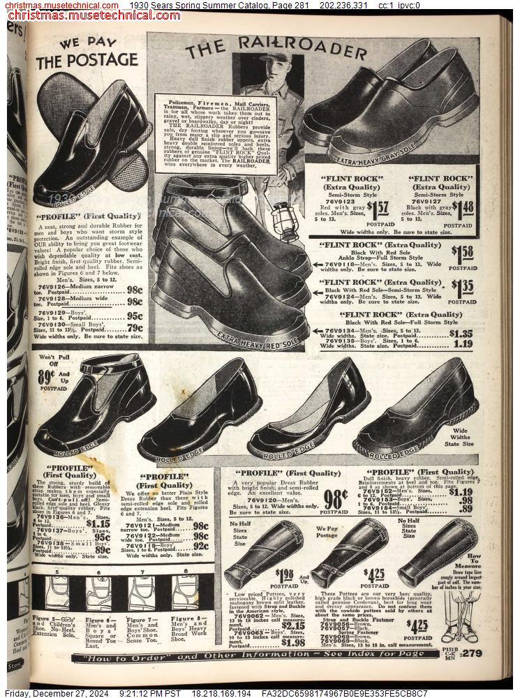 1930 Sears Spring Summer Catalog, Page 281