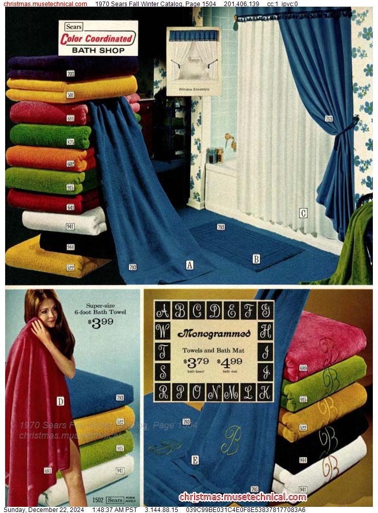 1970 Sears Fall Winter Catalog, Page 1504