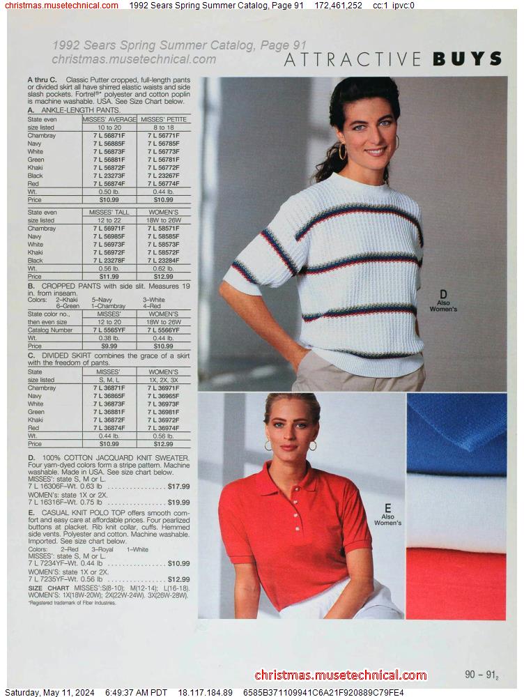 1992 Sears Spring Summer Catalog, Page 91