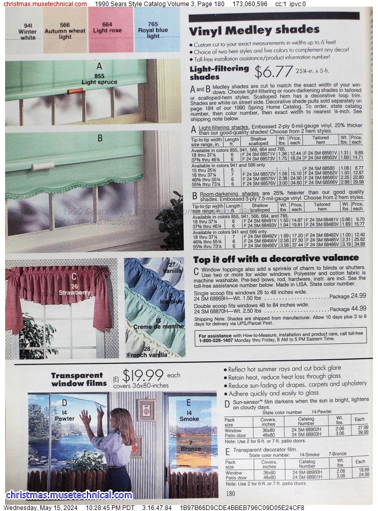 1990 Sears Style Catalog Volume 3, Page 180