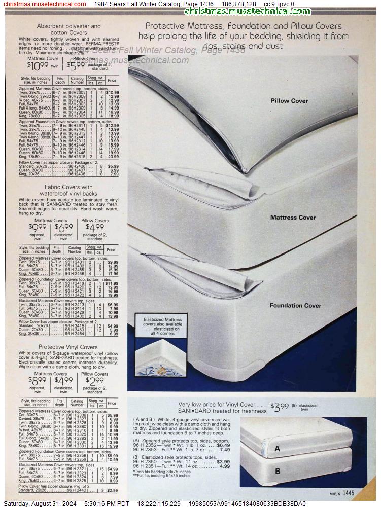 1984 Sears Fall Winter Catalog, Page 1436