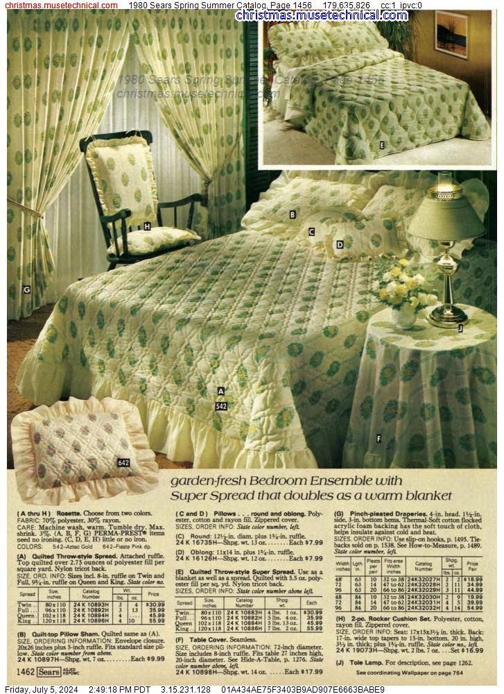 1980 Sears Spring Summer Catalog, Page 1456