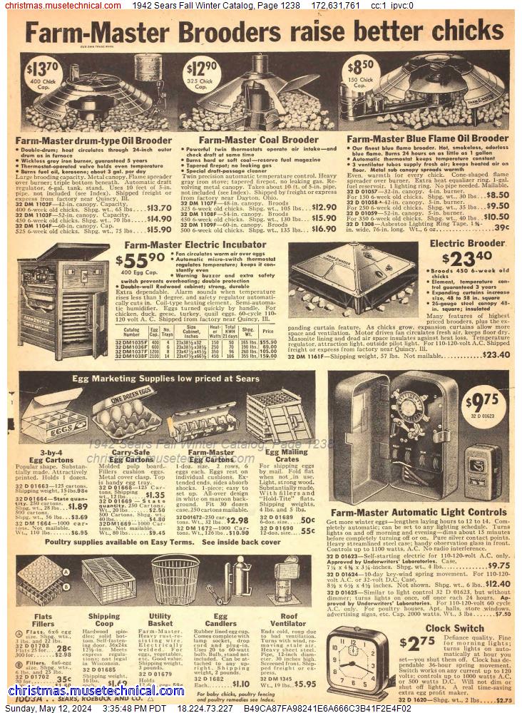 1942 Sears Fall Winter Catalog, Page 1238