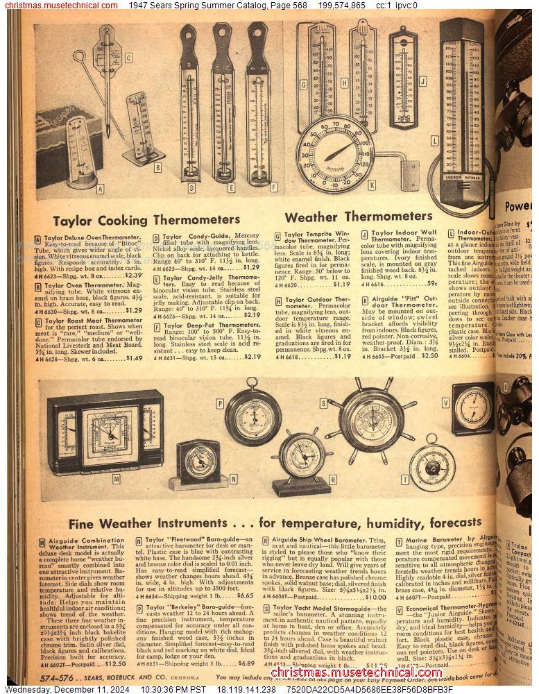 1947 Sears Spring Summer Catalog, Page 568