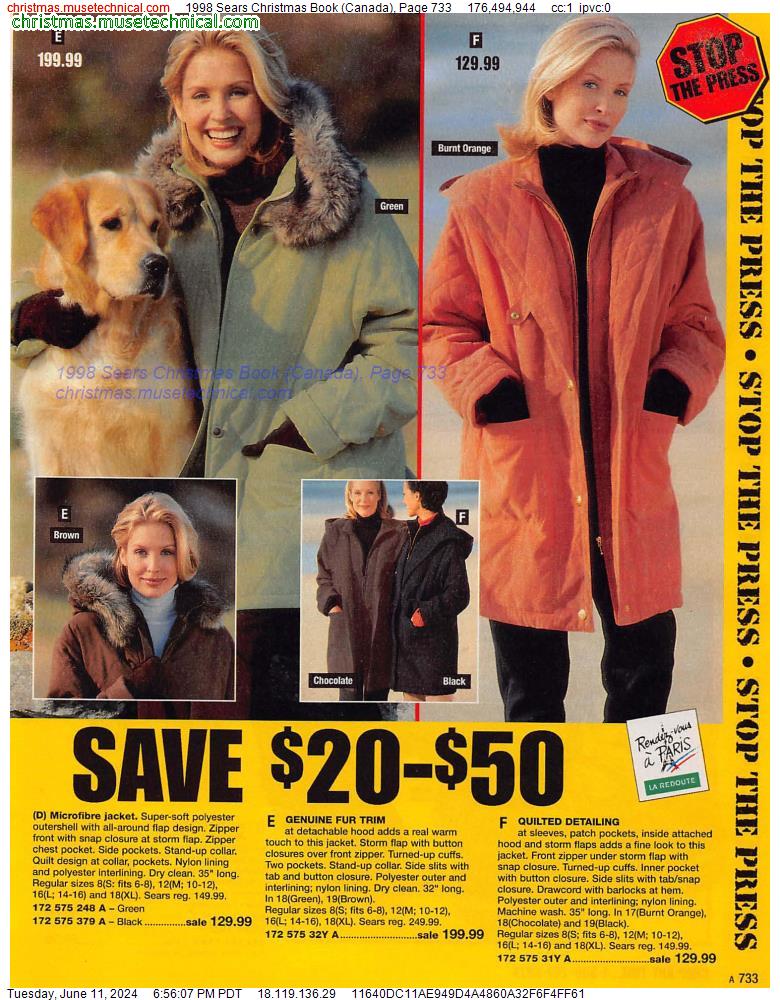 1998 Sears Christmas Book (Canada), Page 733