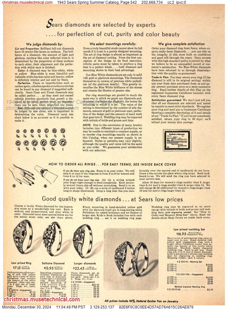 1943 Sears Spring Summer Catalog, Page 542