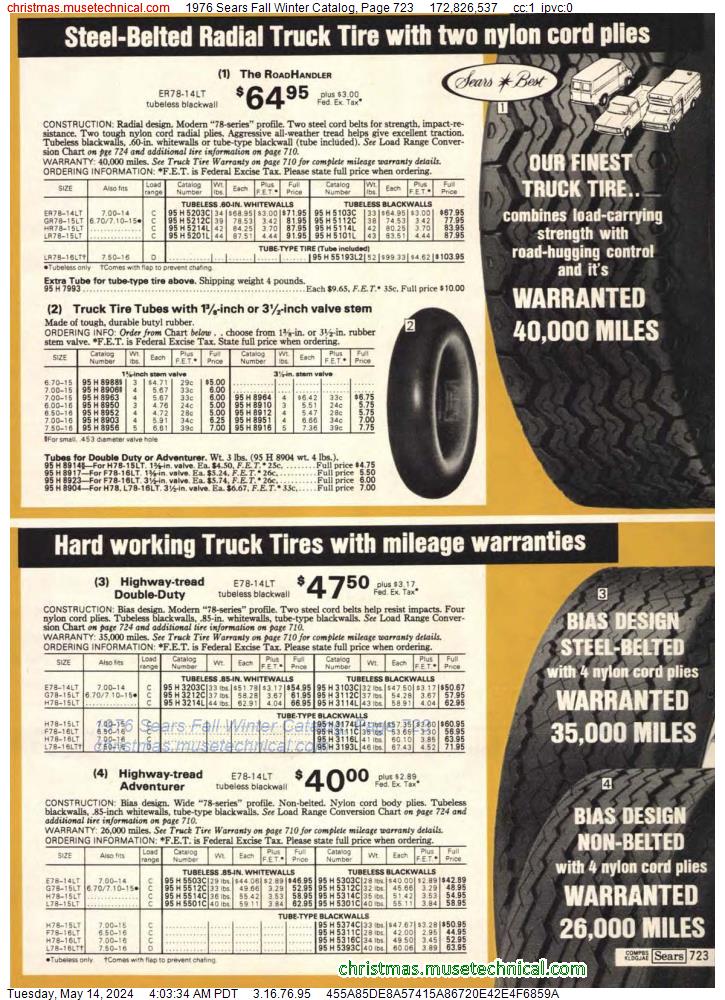 1976 Sears Fall Winter Catalog, Page 723