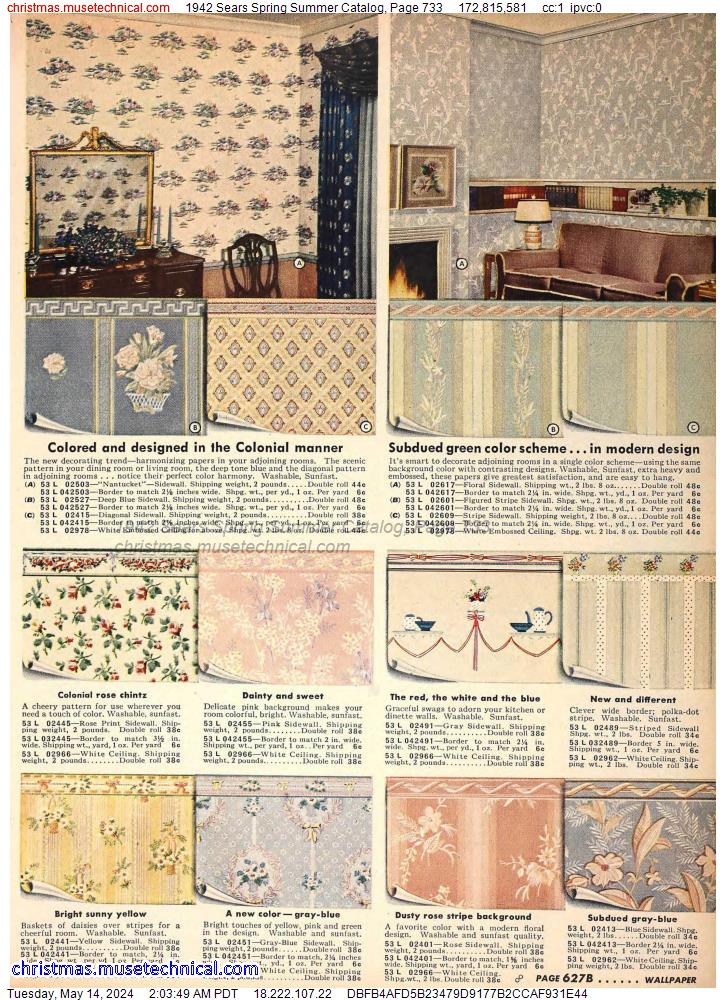 1942 Sears Spring Summer Catalog, Page 733