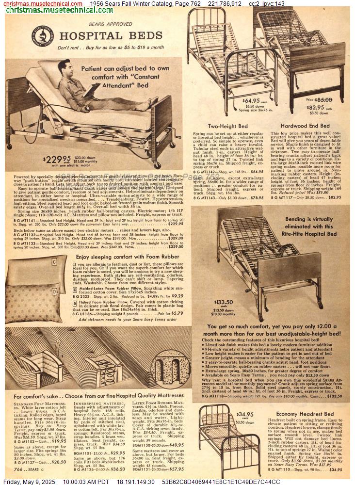 1956 Sears Fall Winter Catalog, Page 762