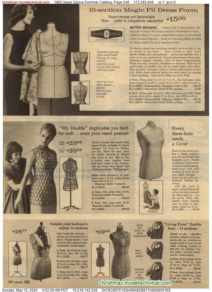 1965 Sears Spring Summer Catalog, Page 348