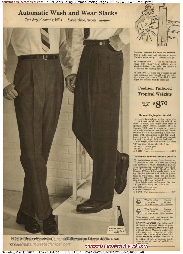 1959 Sears Spring Summer Catalog, Page 486