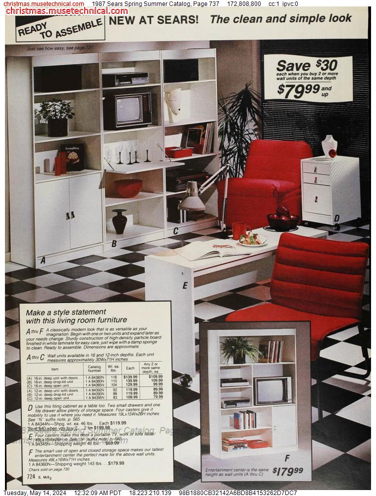1987 Sears Spring Summer Catalog, Page 737