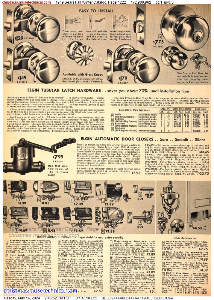 1949 Sears Fall Winter Catalog, Page 1222