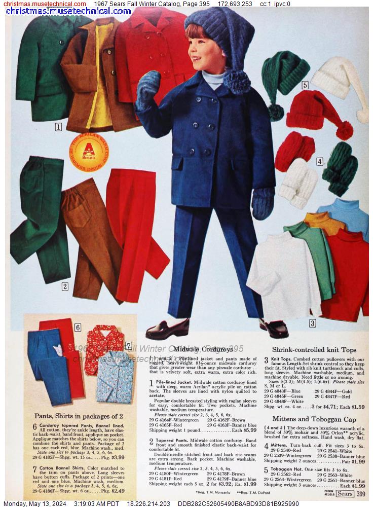 1967 Sears Fall Winter Catalog, Page 395